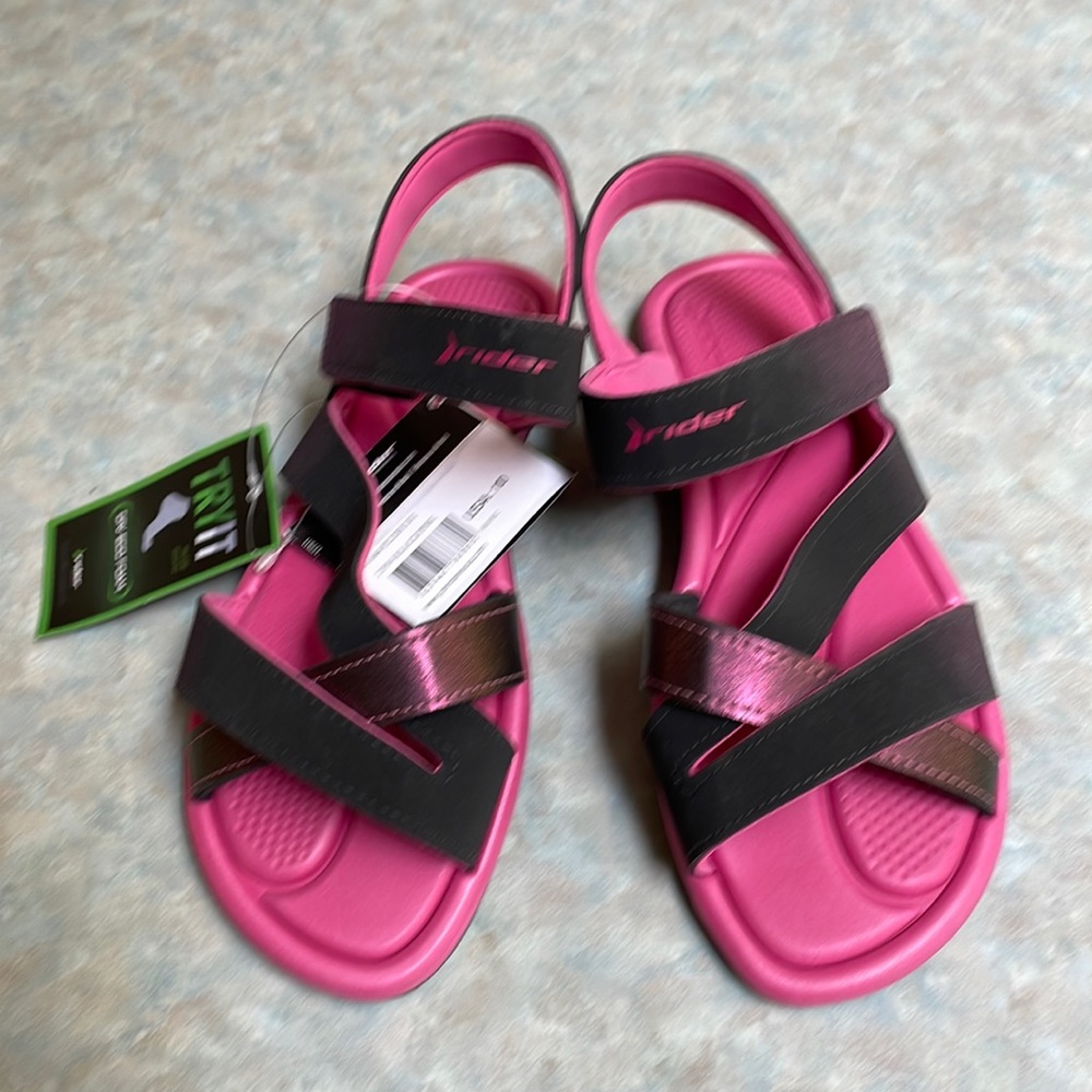 Rider black and pink Sandals ( sz 10)